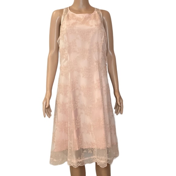 Nanette Lepore racerback, mesh, flare dress - Picture 3 of 5